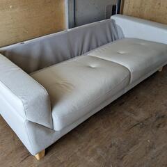 市内配送無料！　3人掛け レザーソファ　背もたれ簡単着脱