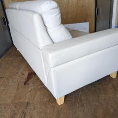 市内配送無料！　3人掛け レザーソファ　背もたれ簡単着脱
