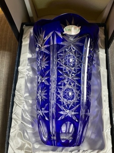 KW1360  クリスタル24%Pboハンドカット花器