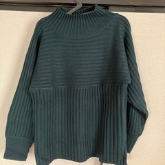 ikkaモスグリーンセーター