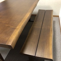 ▪️定価16万▪️ダイニングセット 4〜5人掛け ベンチチェア クッションチェア2脚付き