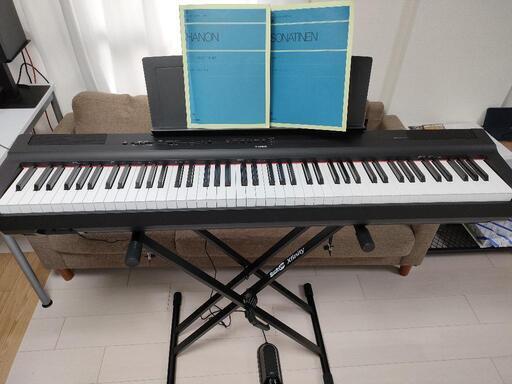 【値下げしました】ヤマハ YAMAHA 電子ピアノ Pシリーズ ブラック P-125B(生産終了) + フットペダル FC3A  + RockJam Xfinity キーボードスタンド