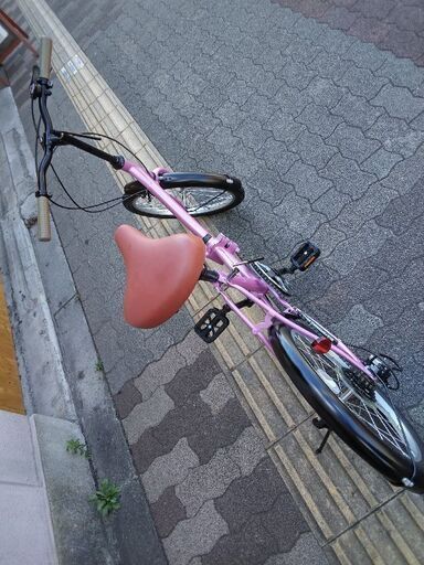 MIDIパープル 外装6段変速オートライト20インチ折りたたみ自転車 20吋 折り畳み自転車 外装6段/ピンク MIDIパープル 外装6段変速オート