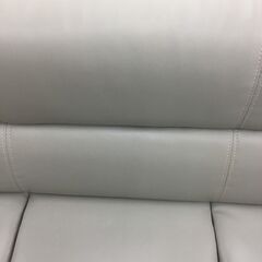 😉お買い得😉3Pソファ 3人掛け コンパクトタイプ 合皮 グレー　3382