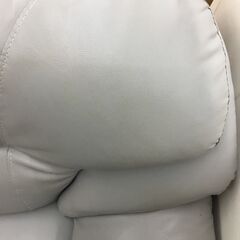 😉お買い得😉3Pソファ 3人掛け コンパクトタイプ 合皮 グレー　3382