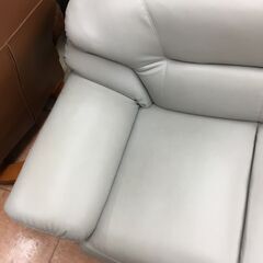 😉お買い得😉3Pソファ 3人掛け コンパクトタイプ 合皮 グレー　3382