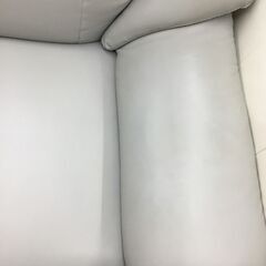 😉お買い得😉3Pソファ 3人掛け コンパクトタイプ 合皮 グレー　3382