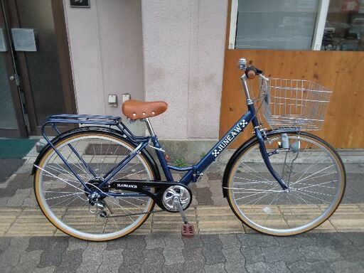 CHALINX[チャリンクス]JUNEAW(ジュノー)27吋 折り畳み自転車 外装6段/ネイビー