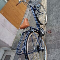 CHALINX[チャリンクス]JUNEAW(ジュノー)27吋 折り畳み自転車 外装6段/ネイビー