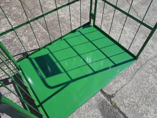 本宏製作所 カゴ台車 緑 W1100『中古美品』複数入荷！