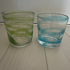 グラス（青・緑）2個セット