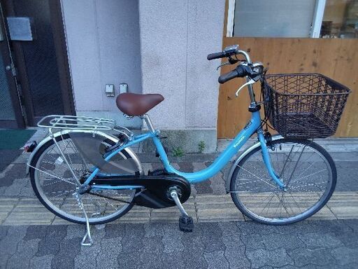 【本体のみ】[Panasonic]ViVi(ビビ) L 24吋電動アシスト自転車(ターコイズブルー)