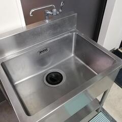 マルゼン】一槽シンク BS1-076 幅750×奥行600×高さ800(mm)