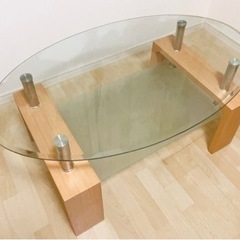 ガラステーブル　ローテーブル