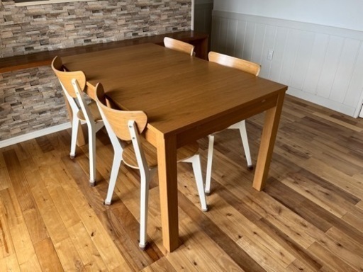 【引取希望】IKEA製 伸長式テーブル＋チェアセット(譲渡確定)