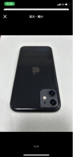 美品iPhone11 ブラック　Simフリー　バッテリー新品