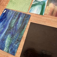 ステンドグラス用材料 ガラス13枚セット（ウロボロス等）