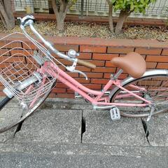 chariyishy出品)24インチ自転車ピンク 3段ギア付き、オートライト付き