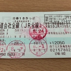 青春18きっぷ　2回分　8月14日月曜以降　発送予定