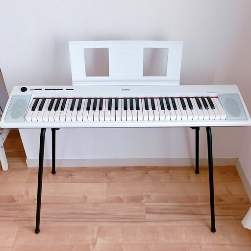 【動作確認済み】YAMAHA 電子キーボード piaggero ピアジェーロ NP-12WH ホワイト