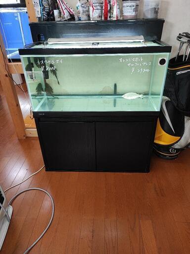 中古900.450.450ガラス水槽セット