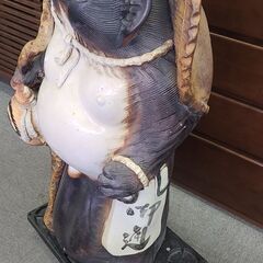 たぬき　タヌキ　信楽焼　置物　縁起物　商売繁盛　陶器　焼き物　35号　美品