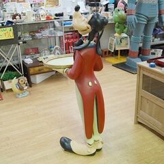 ディズニー グーフィー 全長118cm ウェイター 執事 置物 大型フィギュア ディスプレイ 札幌市 清田区 平岡 ディズニー グーフィー 全長118cm ウェイター 執事 置物 大型