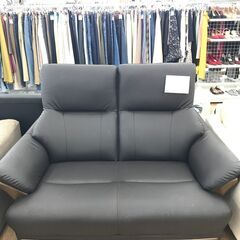 ☆ジモティ割あり☆ ニトリ ソファ 黒 H53×W126×D74 クリーニング済み 