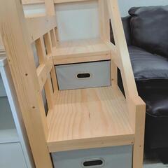 ★子ども用階段付き ロフトベッド 3点セット 💳自社配送時🌟代引き可💳※現金、クレジット、スマホ決済対応※【3ヶ月保証付き★送料に設置込み】