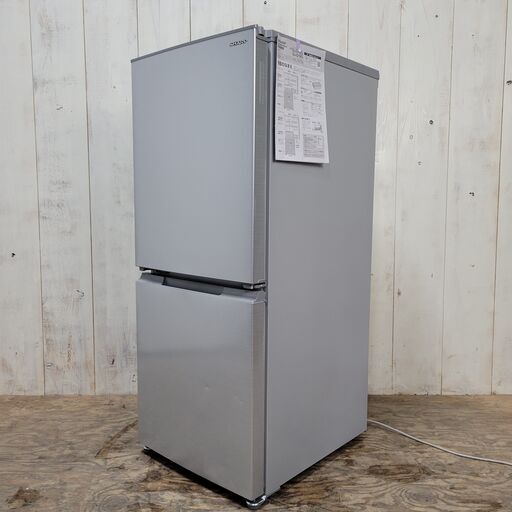 12/17 終 SHARP/シャープ 2ドア冷凍冷蔵庫 152L 2020年製 つけかえどっちもドア SJ-D15G-S（シルバー）動作OK 菊MZ