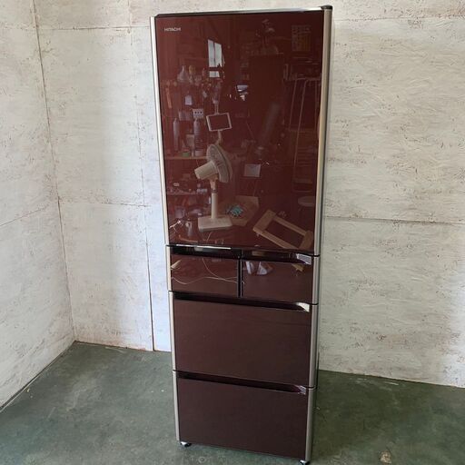 【HITACHI】 日立 6ドア冷凍冷蔵庫 ノンフロン冷凍冷蔵庫 R-S4200F （XT)  2016年製
