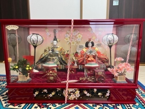 【最終値下げ】【美品】雛人形　新王飾り　ガラスケース