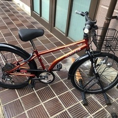 【前輪パンク中】24インチ子供自転車