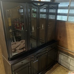 食器棚　中村家具　ガラス張り　ライト付き✨