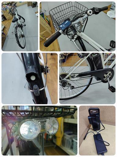 J311☆サビ使用感有り☆電動自転車☆POMUMIE☆6段変速☆LEDオート☆27