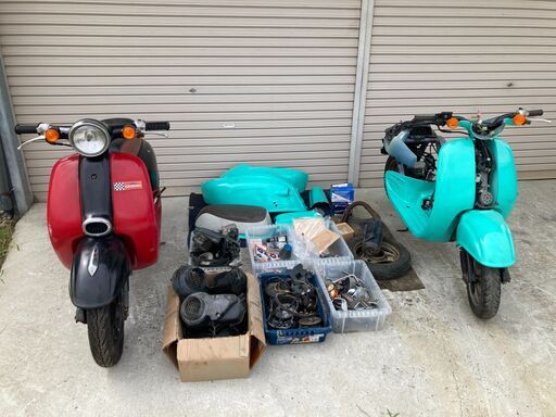 HONDA AF24 ホンダ ジョルノ ディスクブレーキ化 120cc ボアアップ 外装 塗装 2台 セット 部品まとめて 縦型 エンジン ディオ