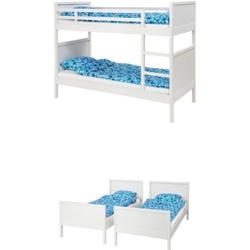 ※お取引先決定【2段ベッド】NORDDAL  IKEA 白　※写真は見本です。同型のものとなります。