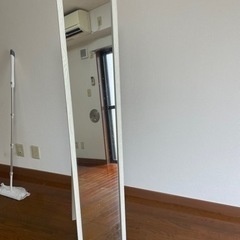 全身鏡（150センチ）白い木のフレーム（ニトリ）