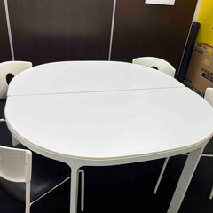 【美品】IKEA 丸くなるテーブル+椅子４脚
