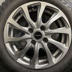 【BS BLIZZAK VRX2 165/65R14】スタッドレス【BALMINUM T10/TR10 14インチ 5.5J4HPCD100+39】バリ溝 タンク ルーミー ヴィッツ等　(TB858)