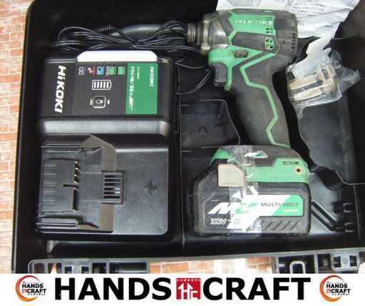 ハイコーキ WH36DC インパクトドライバ ※ライト不良 バッテリー×1 充電器 中古品 【ハンズクラフト宜野湾店】