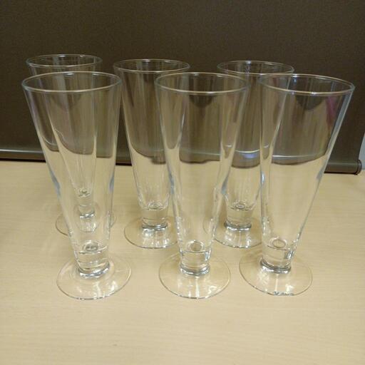 124fk 【訳あり・未使用品】ビールグラス ピルスナー 285ml 6個入