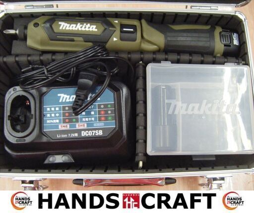 マキタ　TD022DSHXO　充電式ペンインパクトドライバ　オリーブ　中古美品　フルセット　7.2Vバッテリ二個/充電器/ケース付き　【ハンズクラフト宜野湾店】