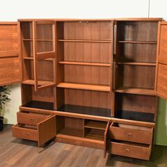 ≪yt791ジ≫ビンテージ家具 書棚/キャビネット 3個セット 総幅210cm 
