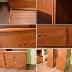 ≪yt791ジ≫ビンテージ家具 書棚/キャビネット 3個セット 総幅210cm 
