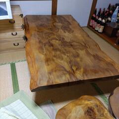 屋久杉テーブル　脚付き