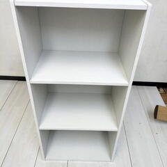 T【コレ見て　家具】　　コーナン　カラーボックス　3段　ウッドホワイト