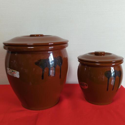 〘ご予約〙　　久松釜　常滑焼　甕（カメ）壺　飲食物容器　刻印有りのほんもです。2つセット
