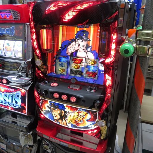 パチスロ実機 押忍！番長3 コイン不用機 ドアキー・設定キー付き スロット機 |江別市のリサイクルショップドロップ