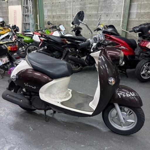 ビーノ✨安心の4スト✨セル1発‼️オイル交換済✨SA37J✨ヤマハ 50cc ブラウンパープル